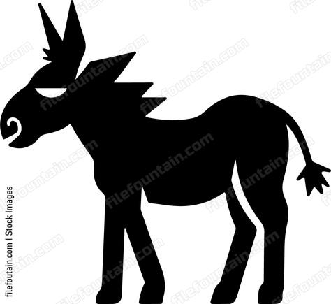 A simple donkey outline