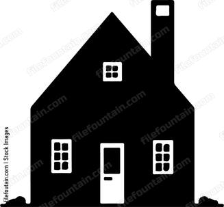 A simple house with a chimney