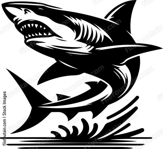 Aggressive Shark Hunting For Prey