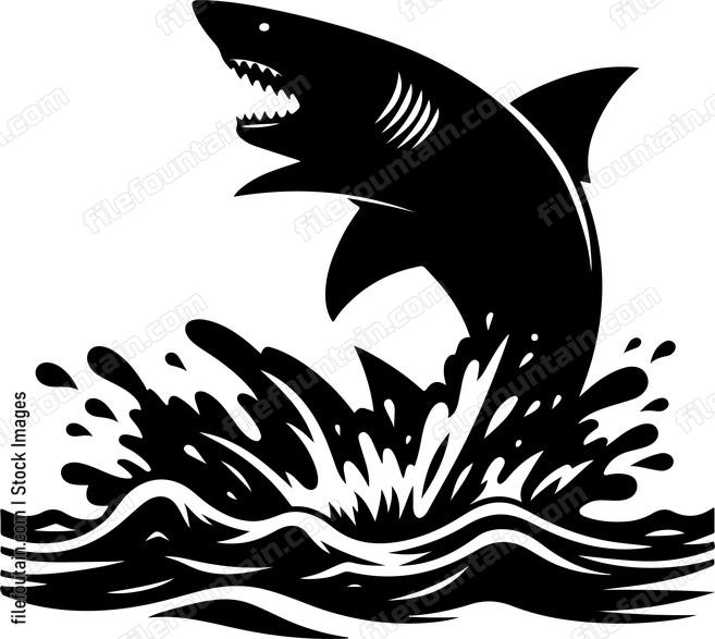 Aggressive Shark Hunting For Prey