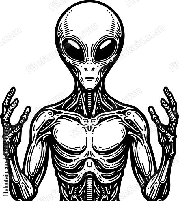 Alien hands up