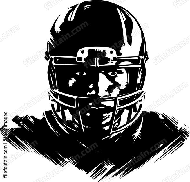 American football player sketch