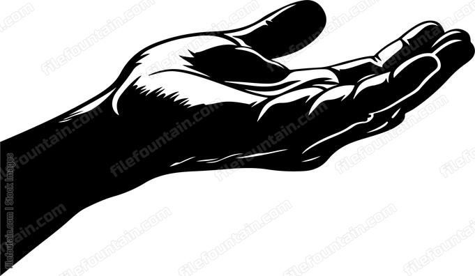 An open hand palm