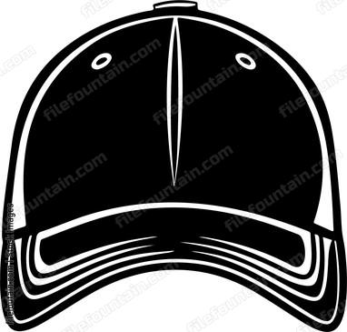 An outline of a baseball cap