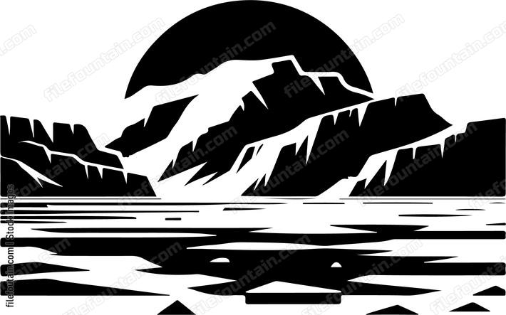 Arctic Ice Cap Landscape