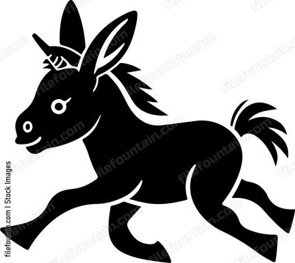 Baby Donkey Running