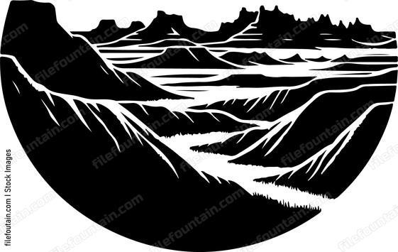 Badland Landscape