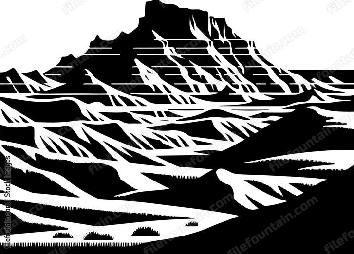 Badland Landscape