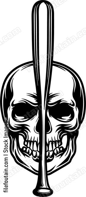 Baseball Bat Skull
