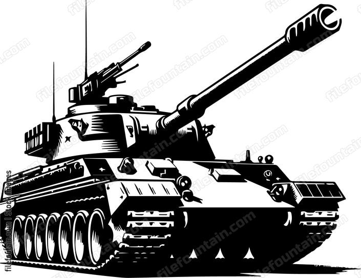Battle Tank Firing Main Gun