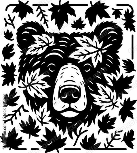 Bear camouflaged amidst autumn foliage