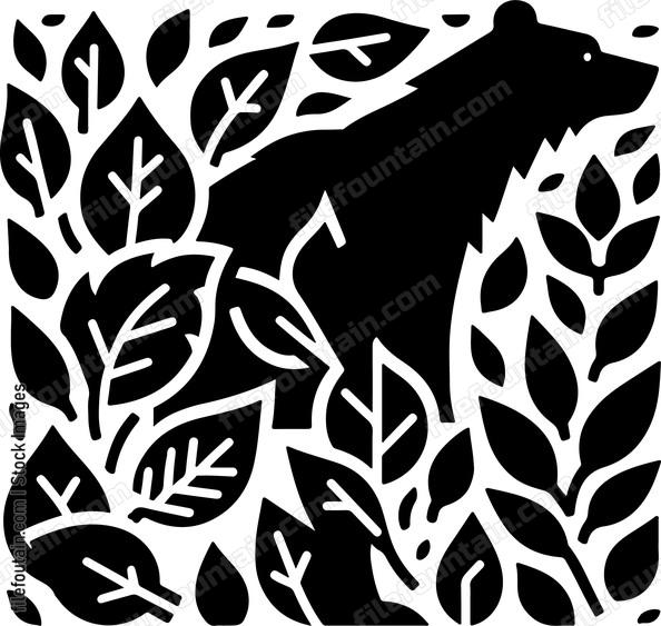 Bear camouflaged amidst autumn foliage