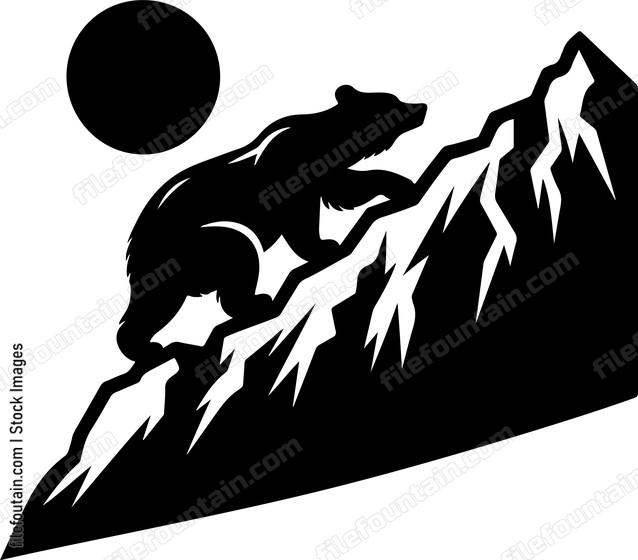 Bear climbing a steep rocky slope with ease
