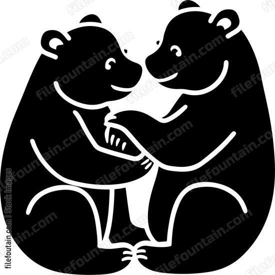 Bear Cubs Playing