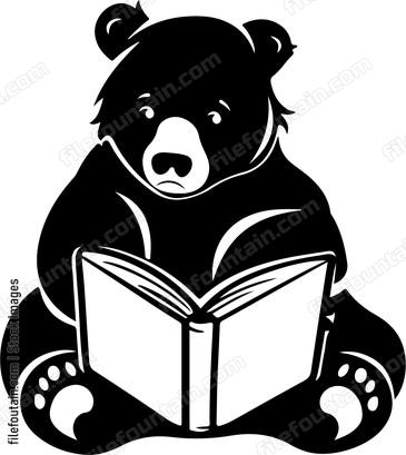 Bear Reading A Book