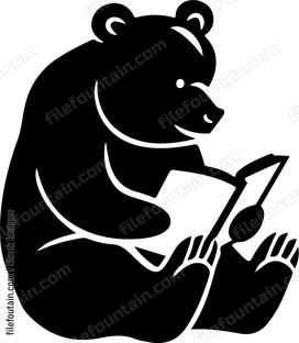 Bear Reading A Book