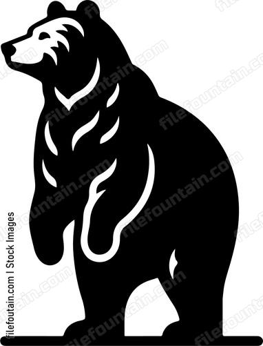 Bear standing on hind legs surveying its surroundings