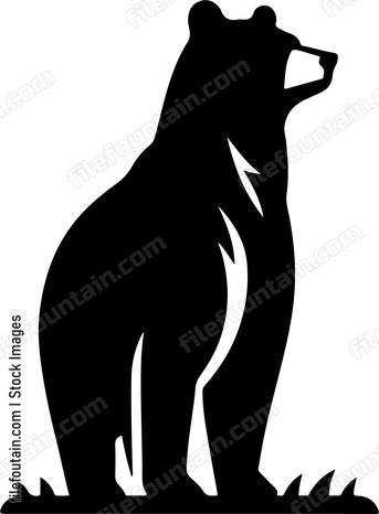 Bear standing on hind legs surveying its surroundings