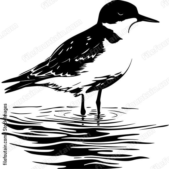 Bird standing in water