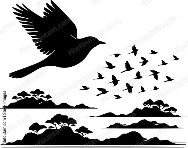 Birds migrating across islands during seasonal shifts