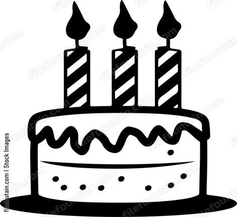 Birthday Cake With Candles Solid