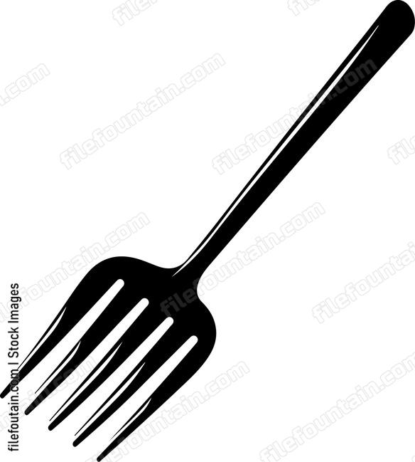 Black silhouette of a fork