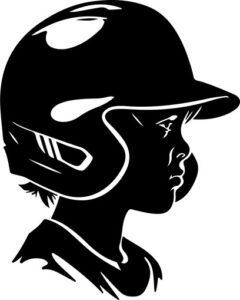 Boy In Baseball Helmet