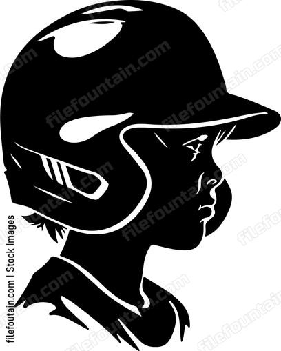 Boy In Baseball Helmet