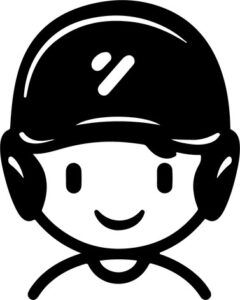 Boy In Baseball Helmet