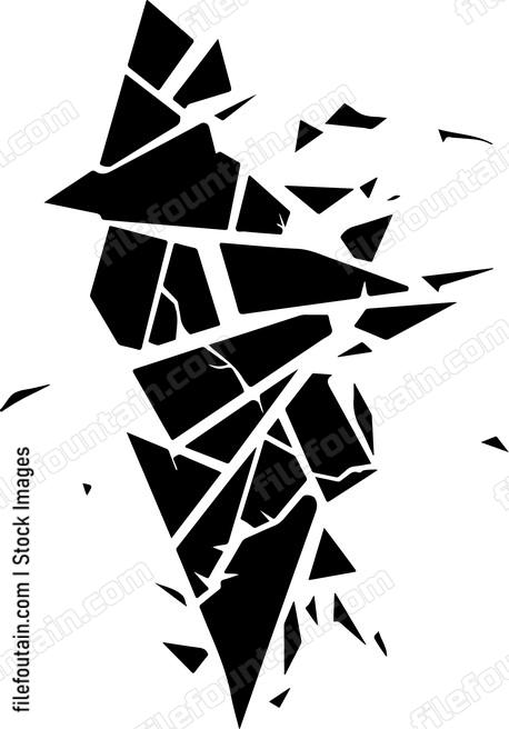 Broken Glass Black