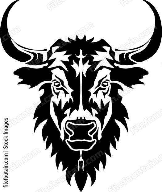Bull head mascot