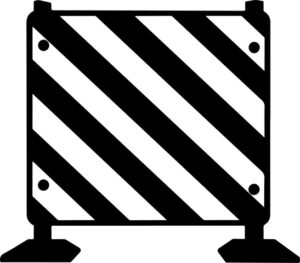 Car Barrier Stop Sign