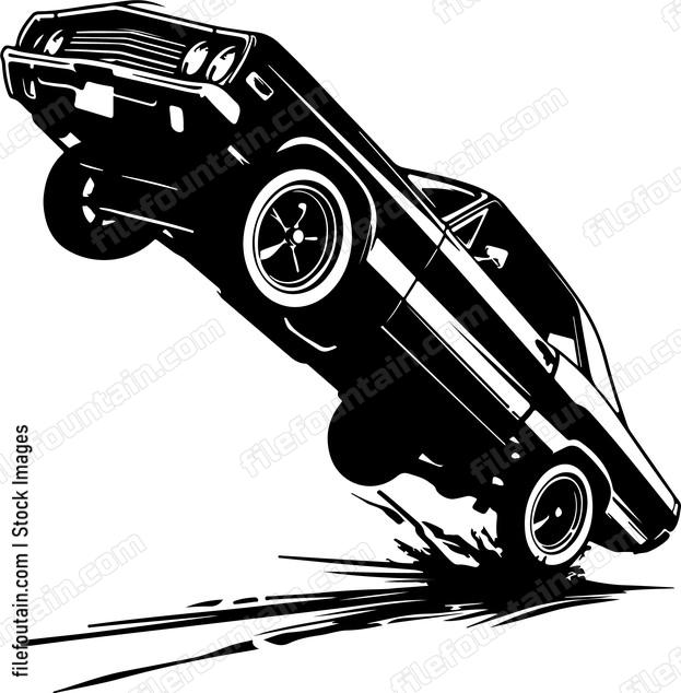 Car Pop A Wheelie