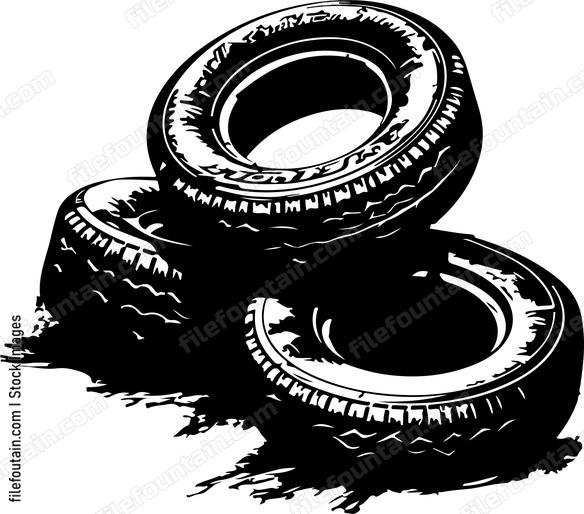 Car Tire Pile
