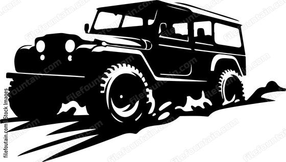 Cars off roading through rugged terrain