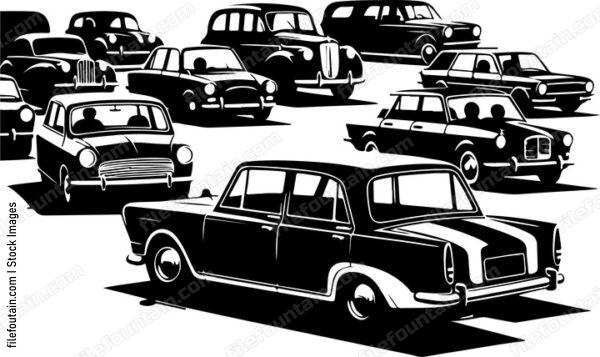Cars participating in a carpooling initiative