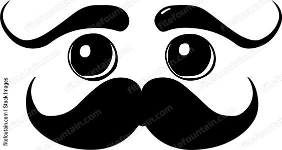 Cartoon Eyes And Mustache