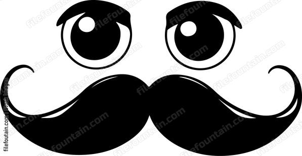 Cartoon Eyes And Mustache