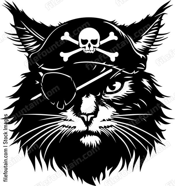 Cat Pirate Head