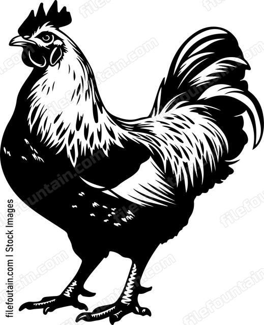 Chicken line art