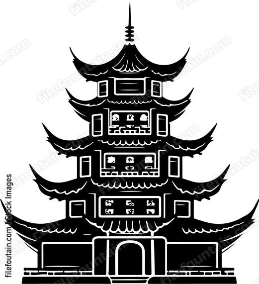 Chinese Castle Vector Chinese Castle Logo Vector Design - FileFountain