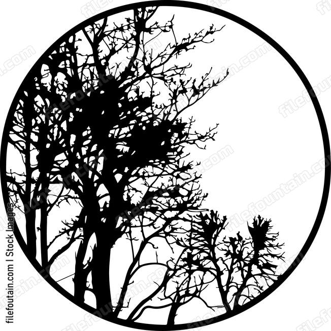 Circle Frame With Trees
