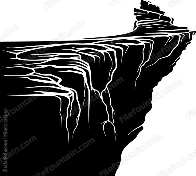 Visual Cliff Vector Cliff Landscape Logo Vector Design - FileFountain
