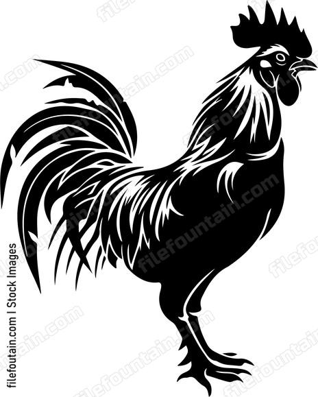 Color Rooster Logo Vector Design - FileFountain
