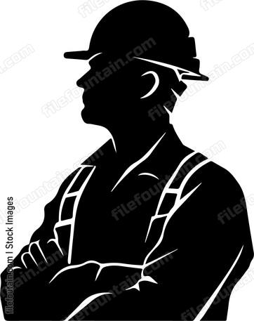 Construction worker silhouette
