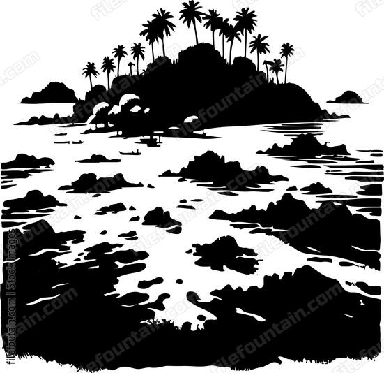 Coral Island Landscape