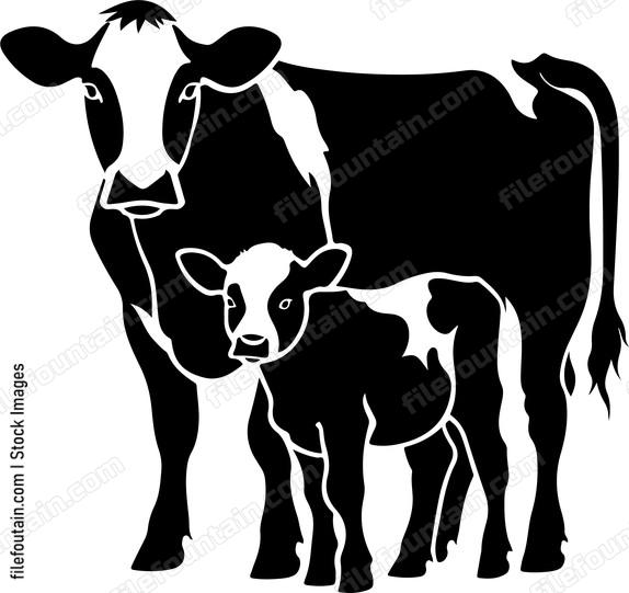 Cow Mama And Baby