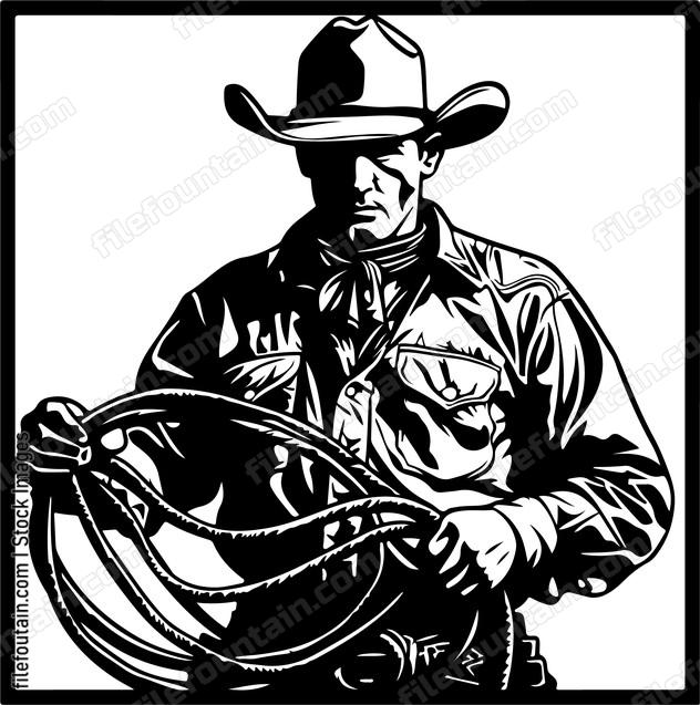 Cowboy With Cattle Rope