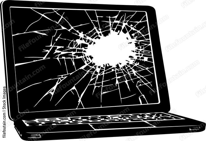 Cracked Laptop