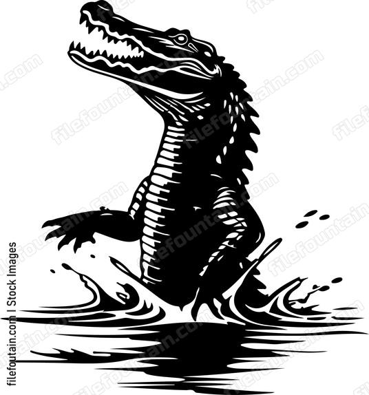 Crocodile Jumping Out Of W fb